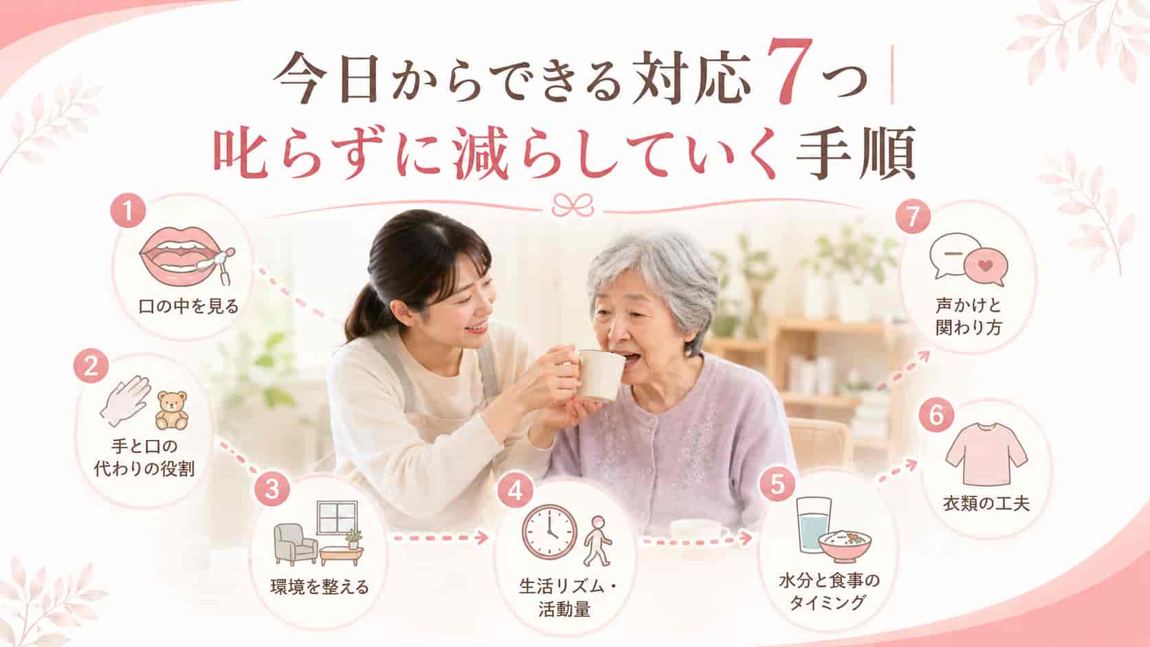 高齢者が洋服を噛むときに今日からできる7つの対応