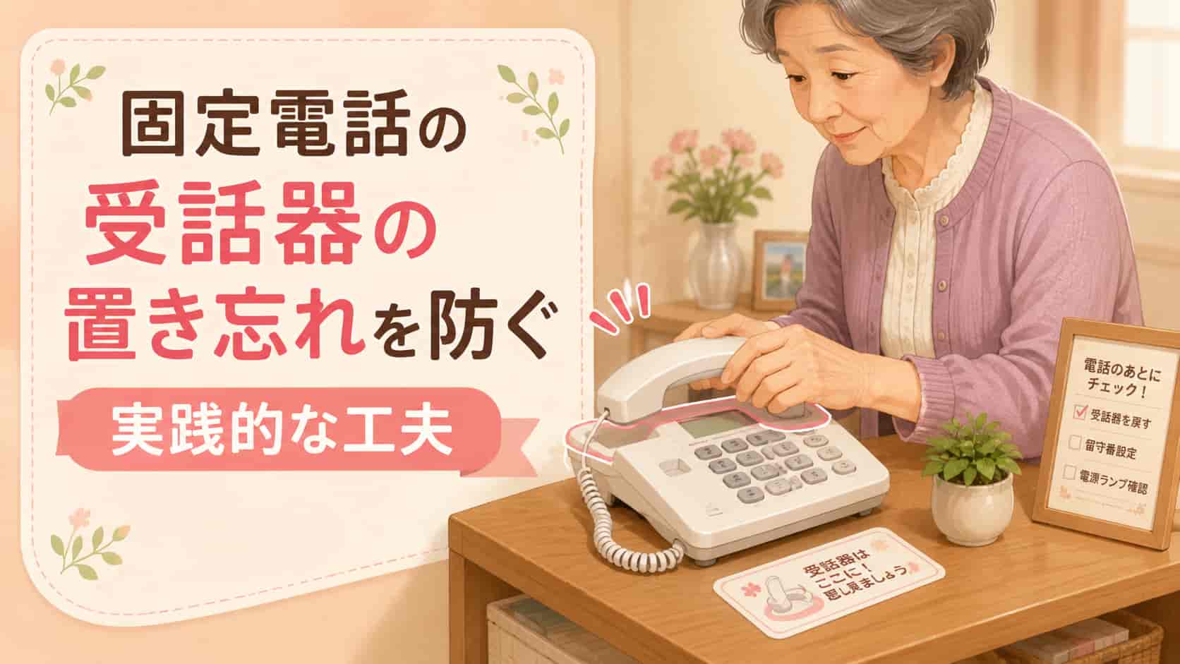 固定電話の受話器の置き忘れを防ぐ実践的な工夫
