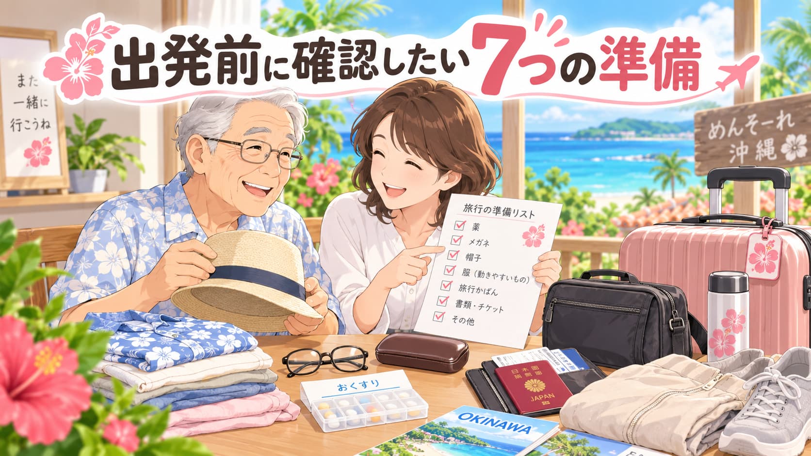 高齢者との沖縄旅行で出発前に確認したい7つの準備