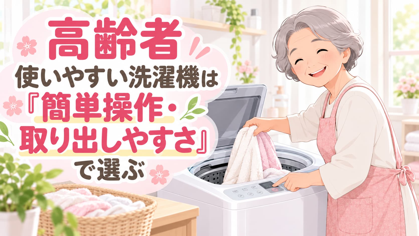 高齢者使いやすい洗濯機は簡単操作と取り出しやすさで選ぶ