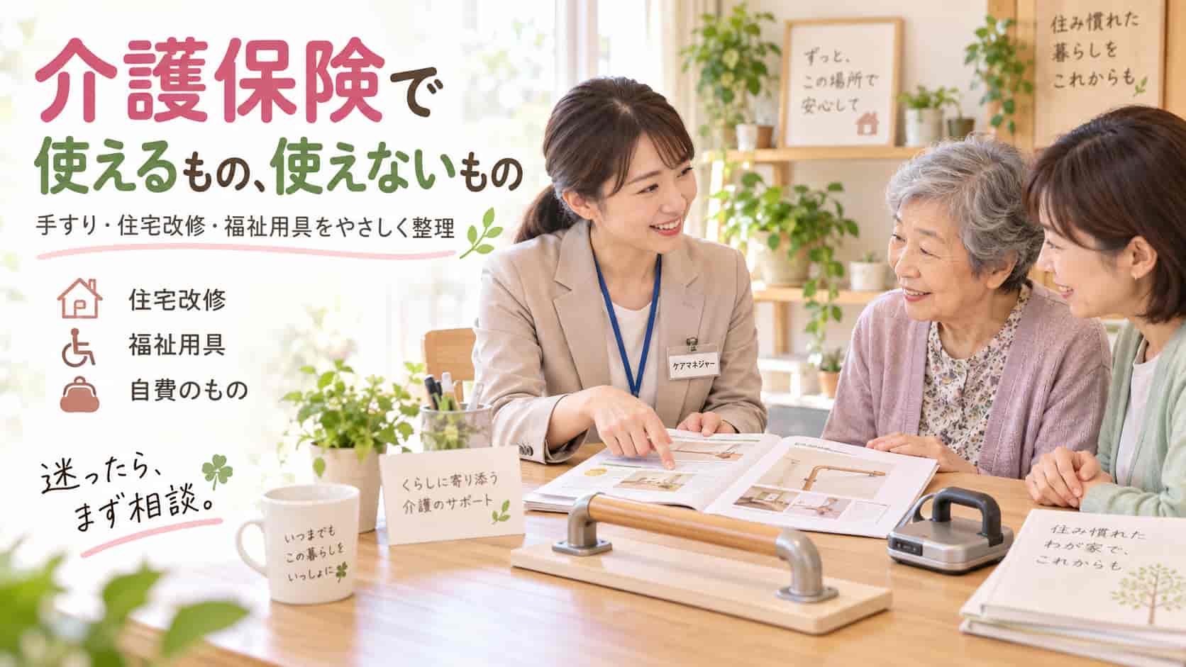 介護保険で使えるもの、使えないもの