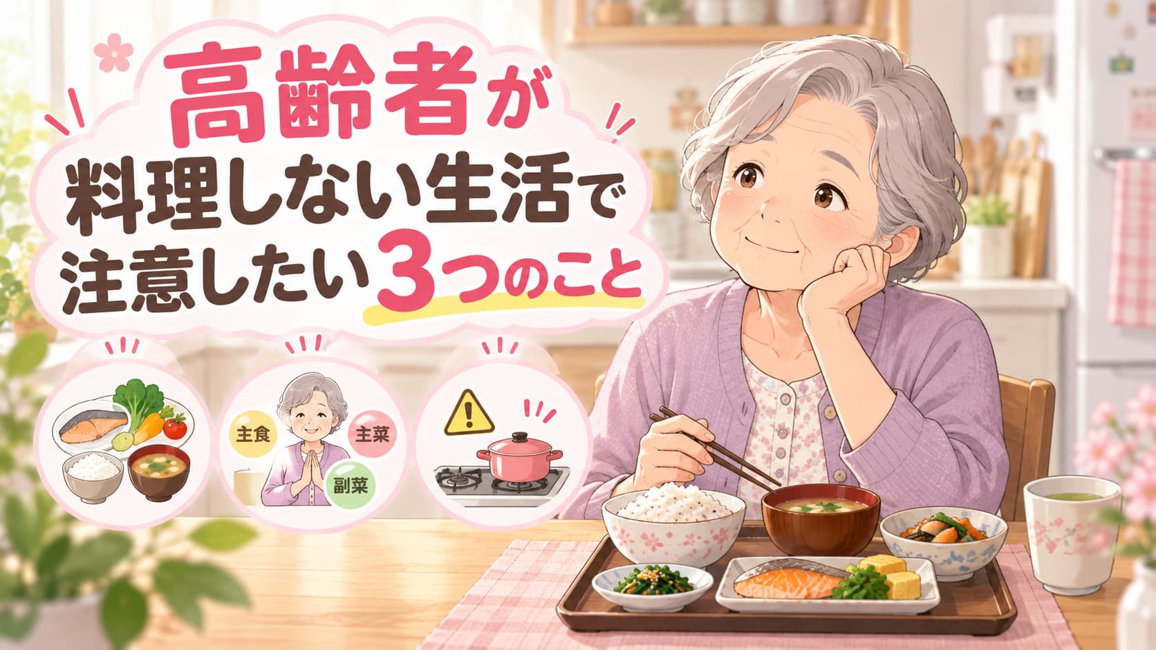 高齢者が料理しない生活で注意したい3つのこと