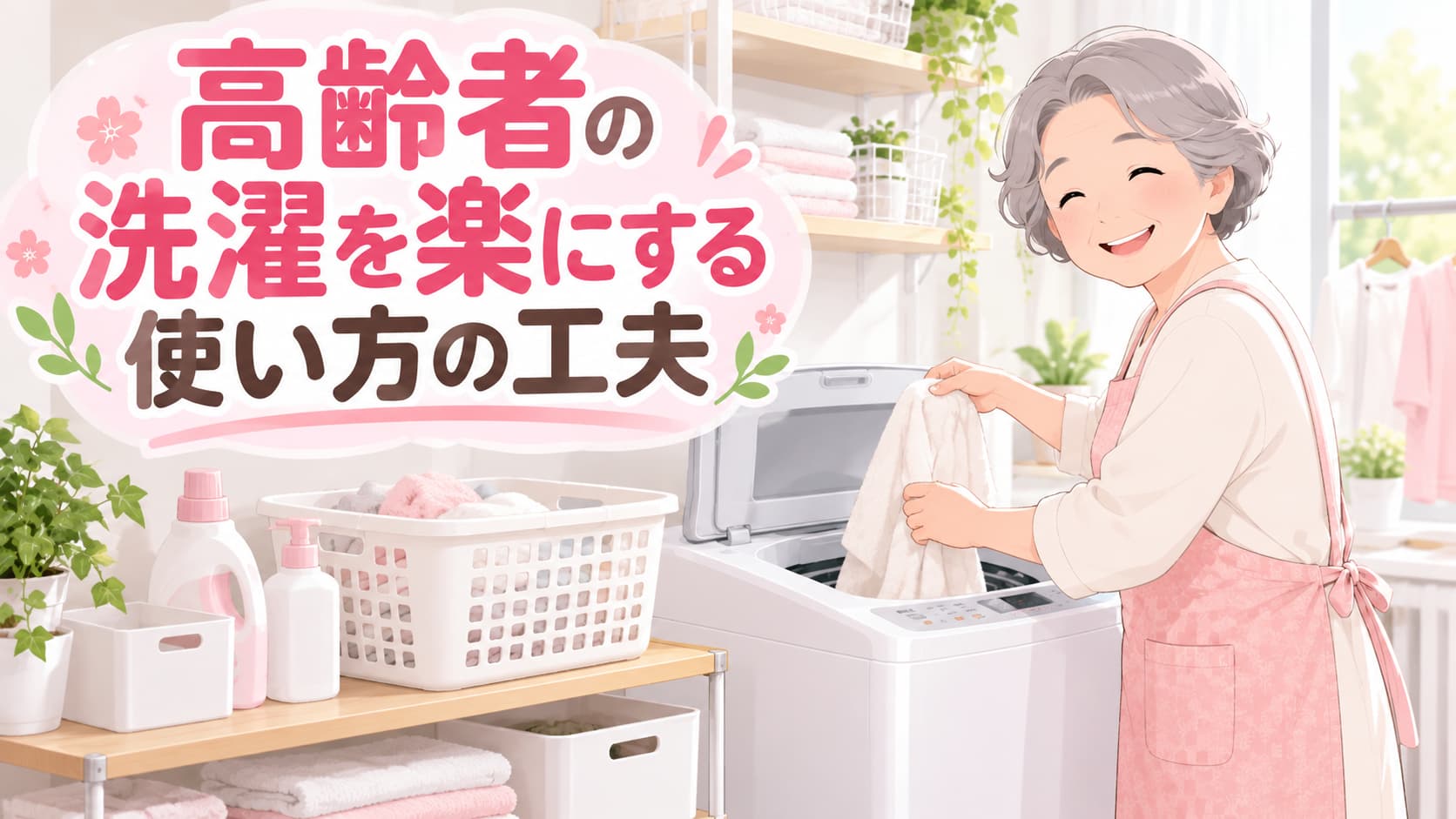 高齢者の洗濯を楽にする使い方の工夫