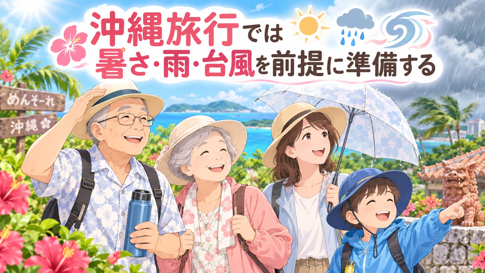 沖縄旅行では暑さ・雨・台風を前提に準備する