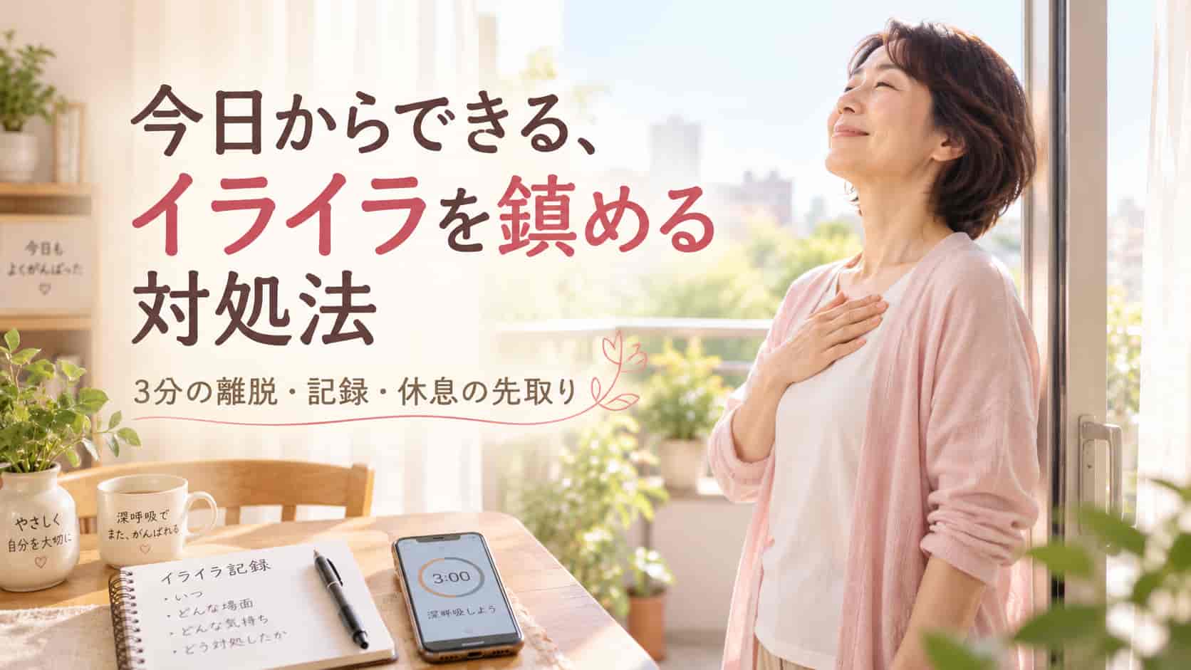 今日からできる、イライラを鎮める対処法