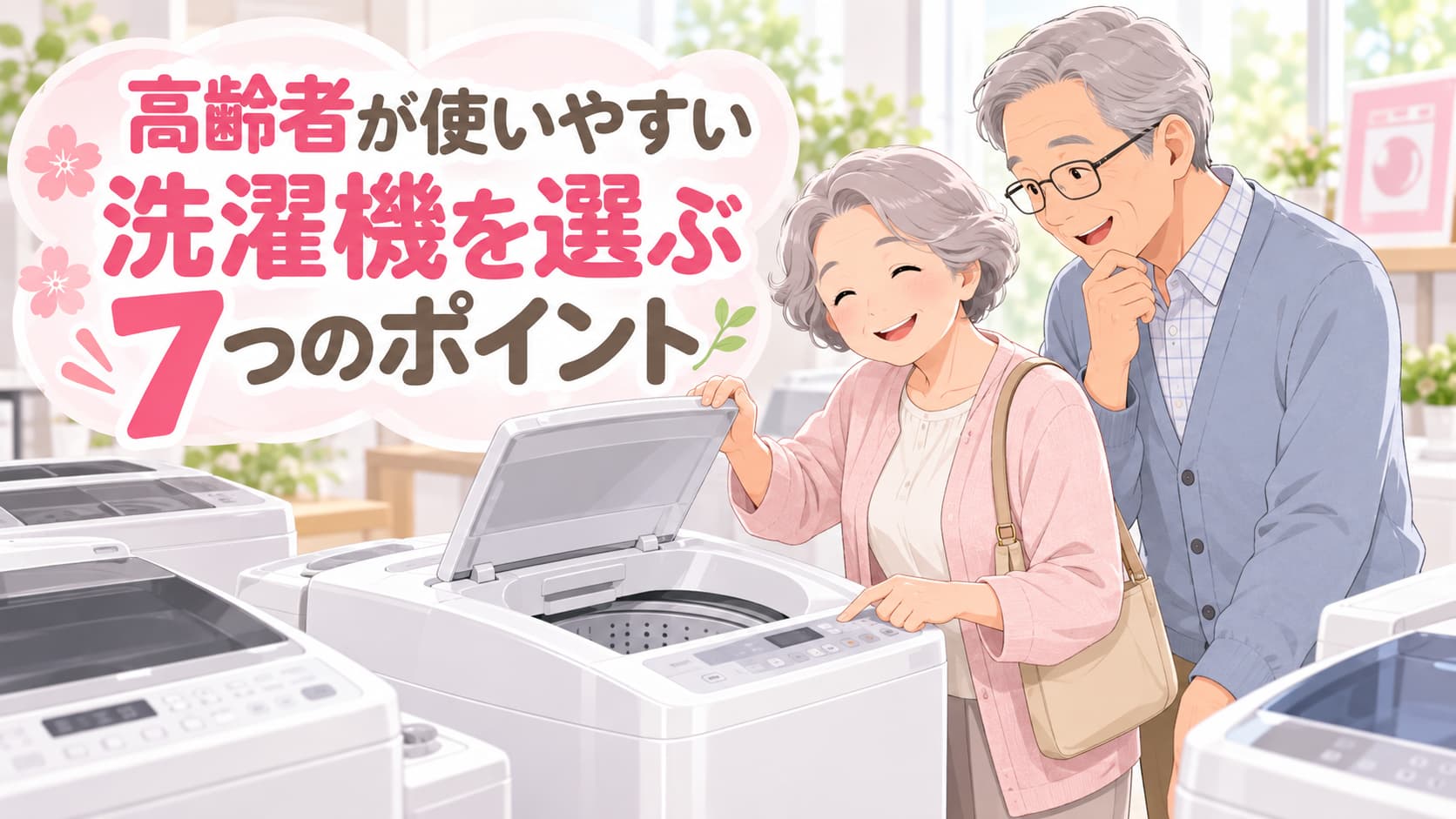 高齢者が使いやすい洗濯機を選ぶ7つのポイント