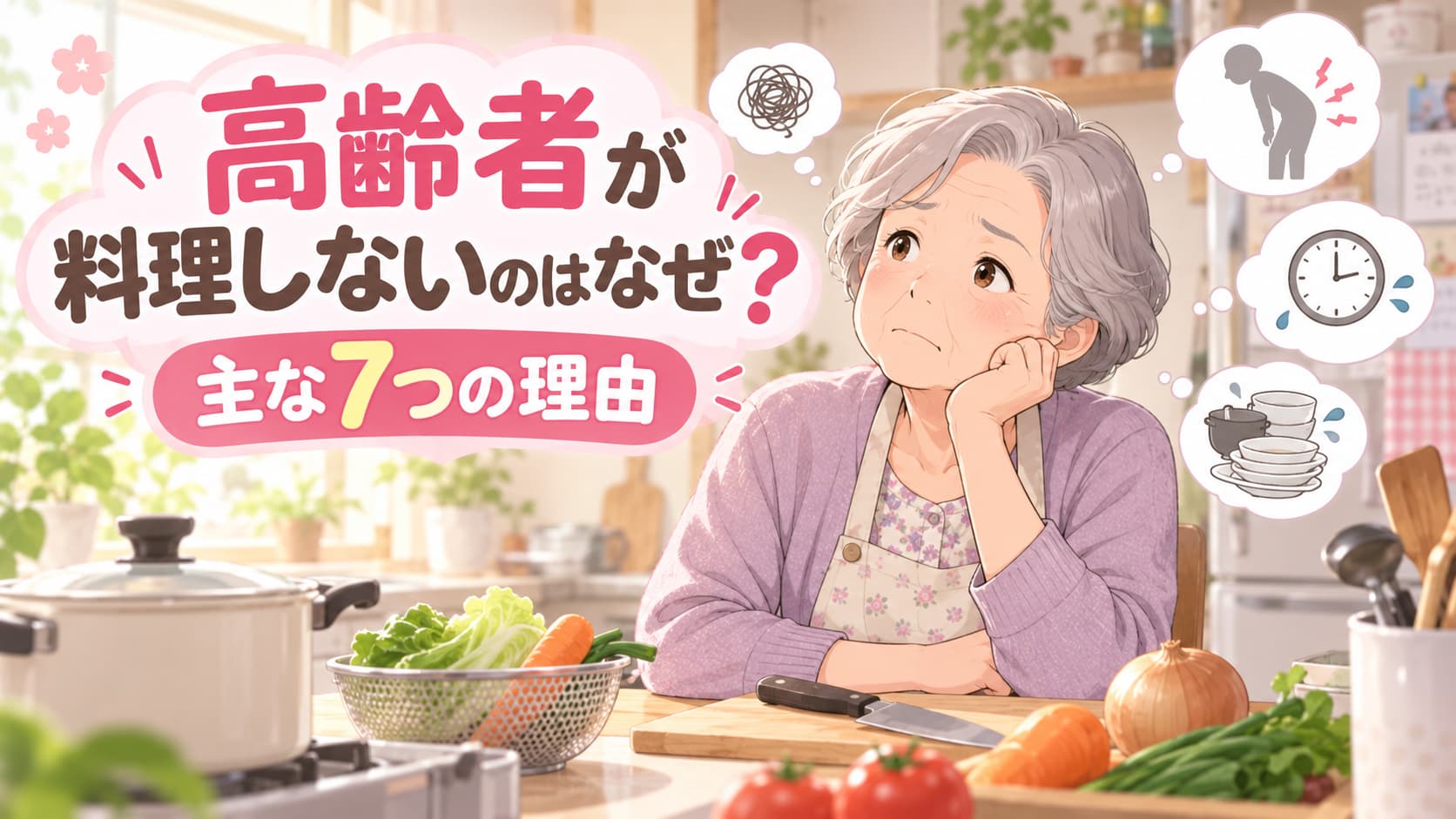 高齢者が料理しないのはなぜ？主な7つの理由