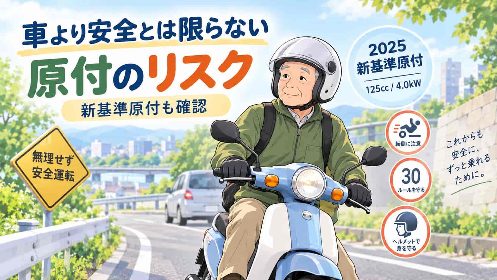 車より安全とは限らない 高齢者が原付に乗るときのリスクと新基準原付