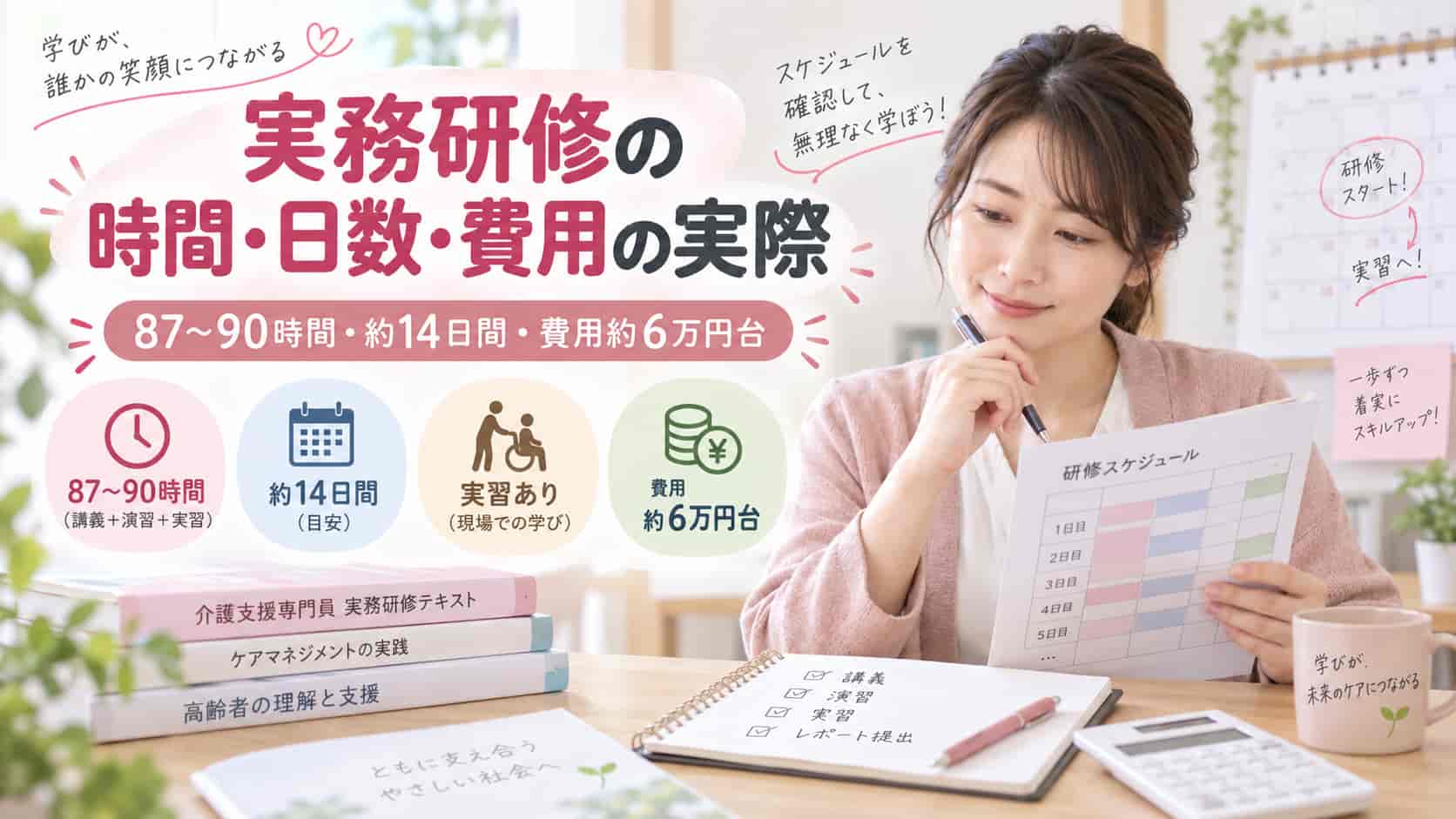 実務研修の時間・日数・費用の実際