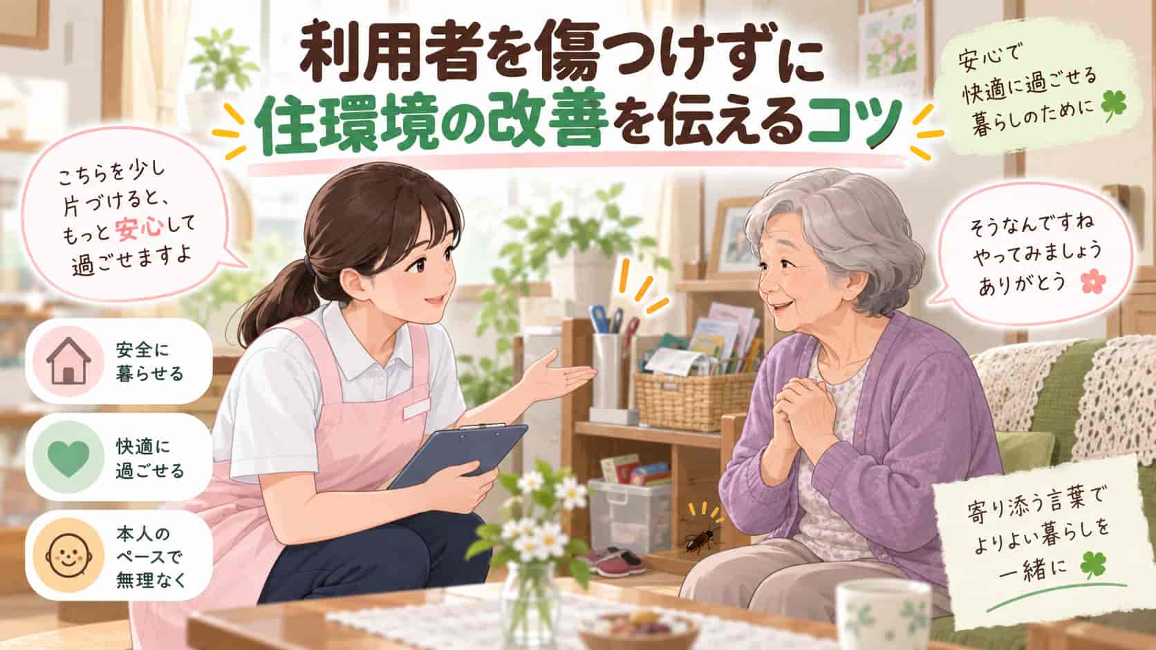 利用者を傷つけずに住環境の改善を伝えるコツ