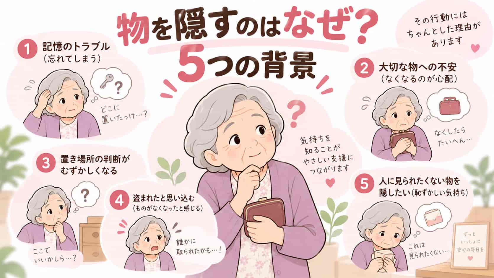 認知症で物を隠す5つの背景