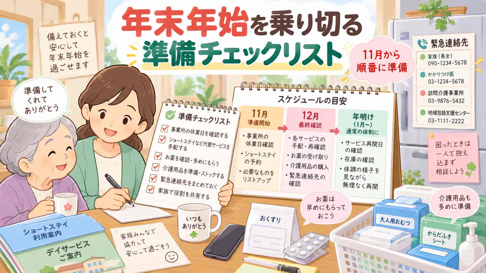 年末年始を乗り切る準備チェックリスト
