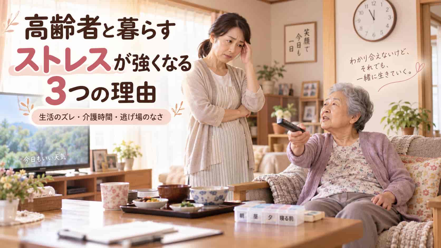 高齢者と暮らすストレスが強くなる3つの理由
