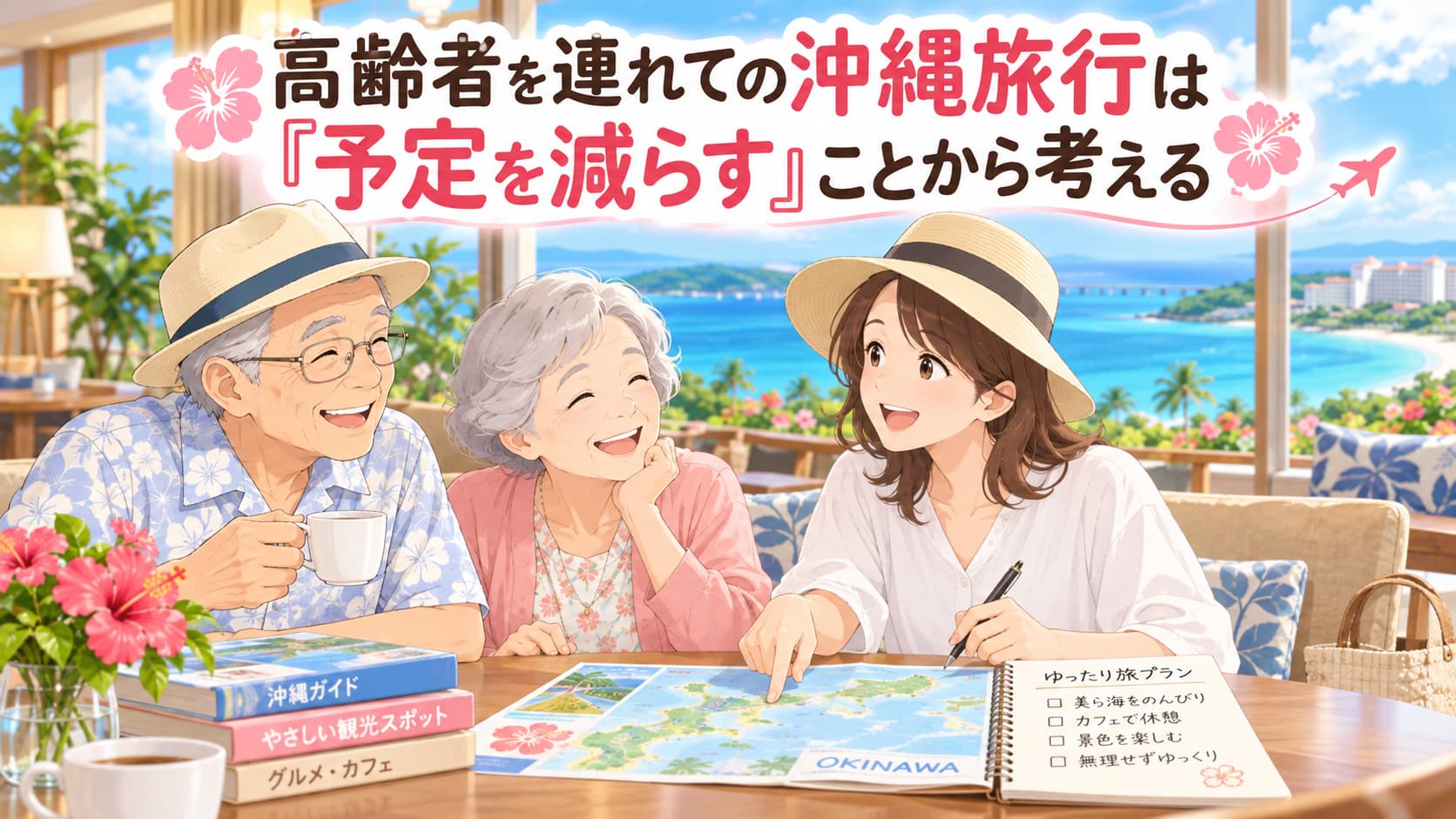 高齢者を連れての沖縄旅行は予定を減らすことから考える