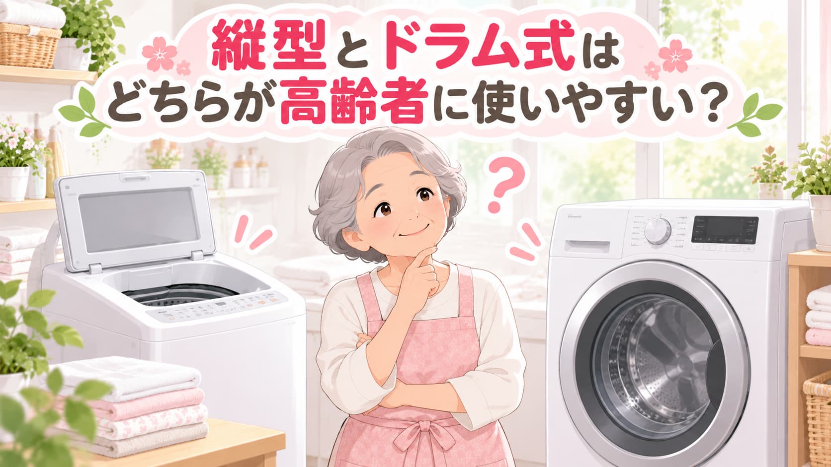 縦型とドラム式はどちらが高齢者に使いやすいか比較