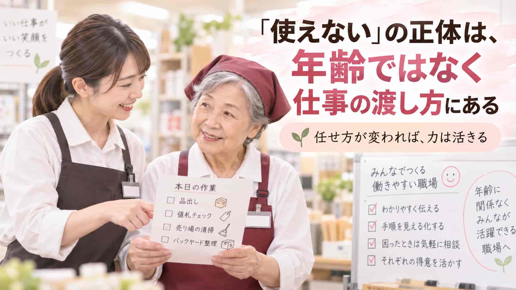 「使えない」の正体は、年齢ではなく仕事の渡し方にある