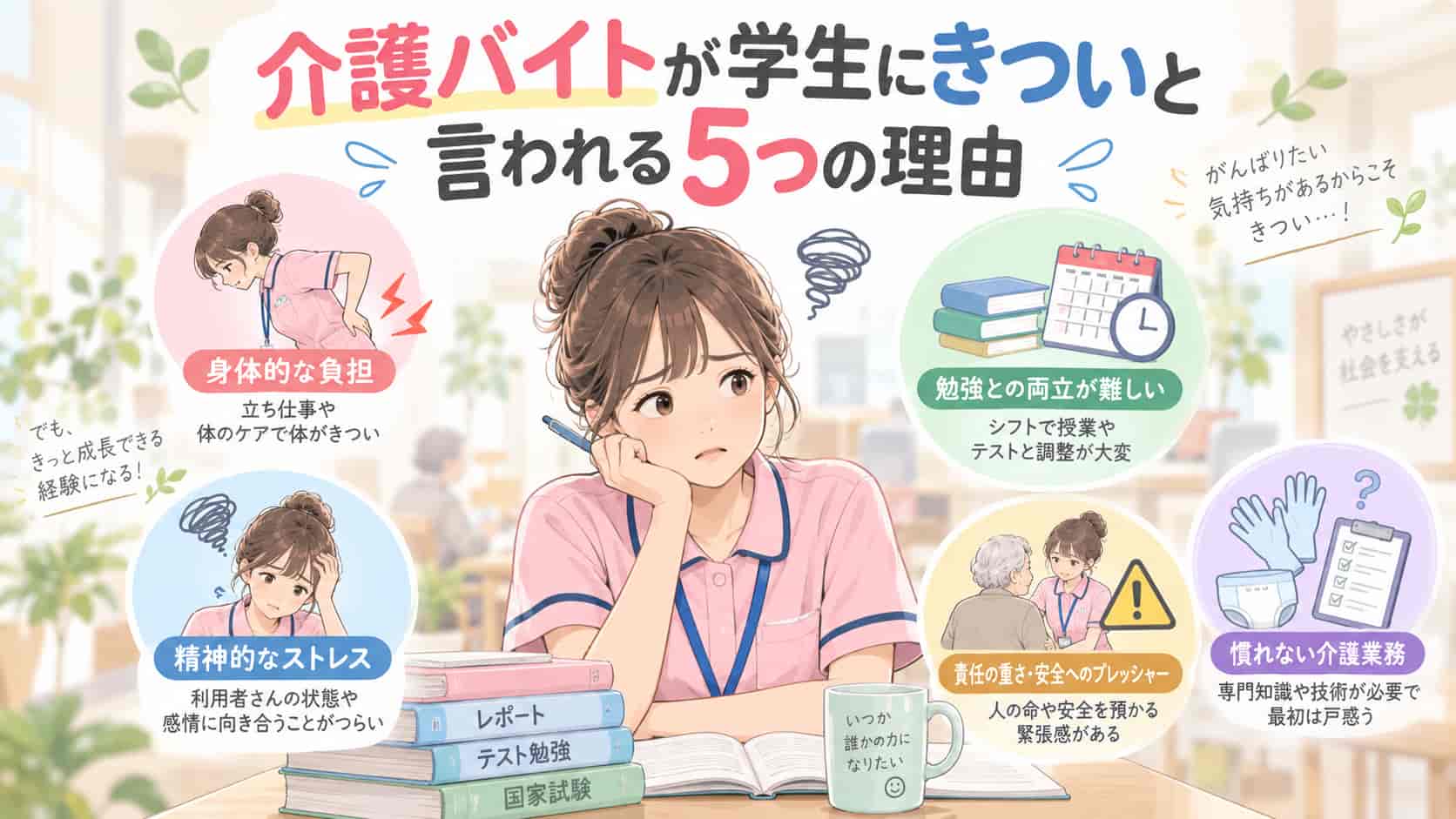 介護バイトが学生にきついと言われる5つの理由