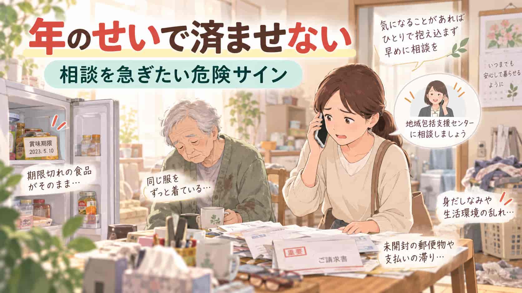 「年のせい」で済ませないで。相談を急ぎたい危険サイン