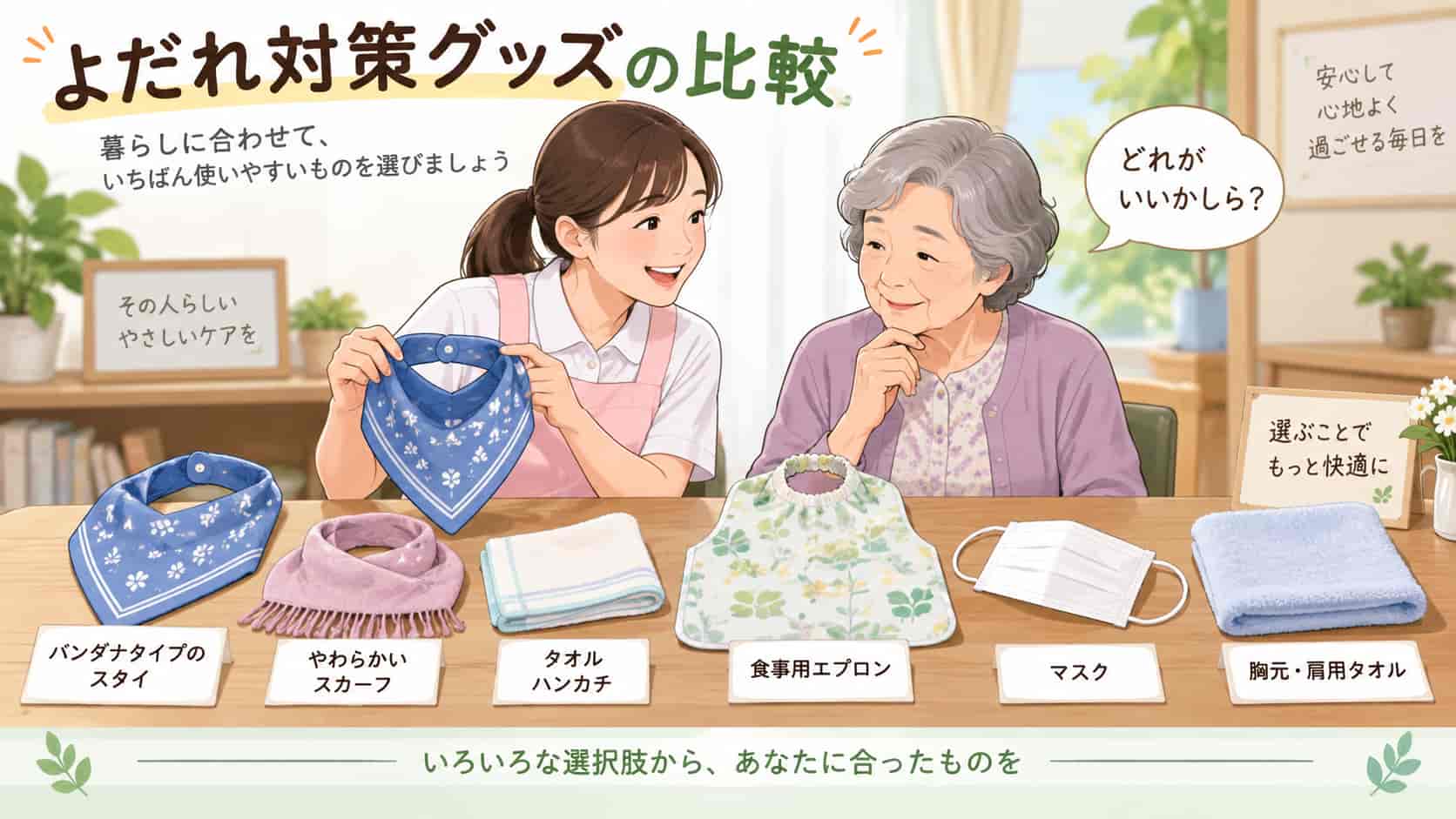 マスクより使いやすい？よだれ対策グッズの比較