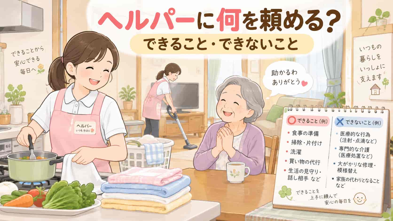 ヘルパーに何を頼める？できること・できないこと