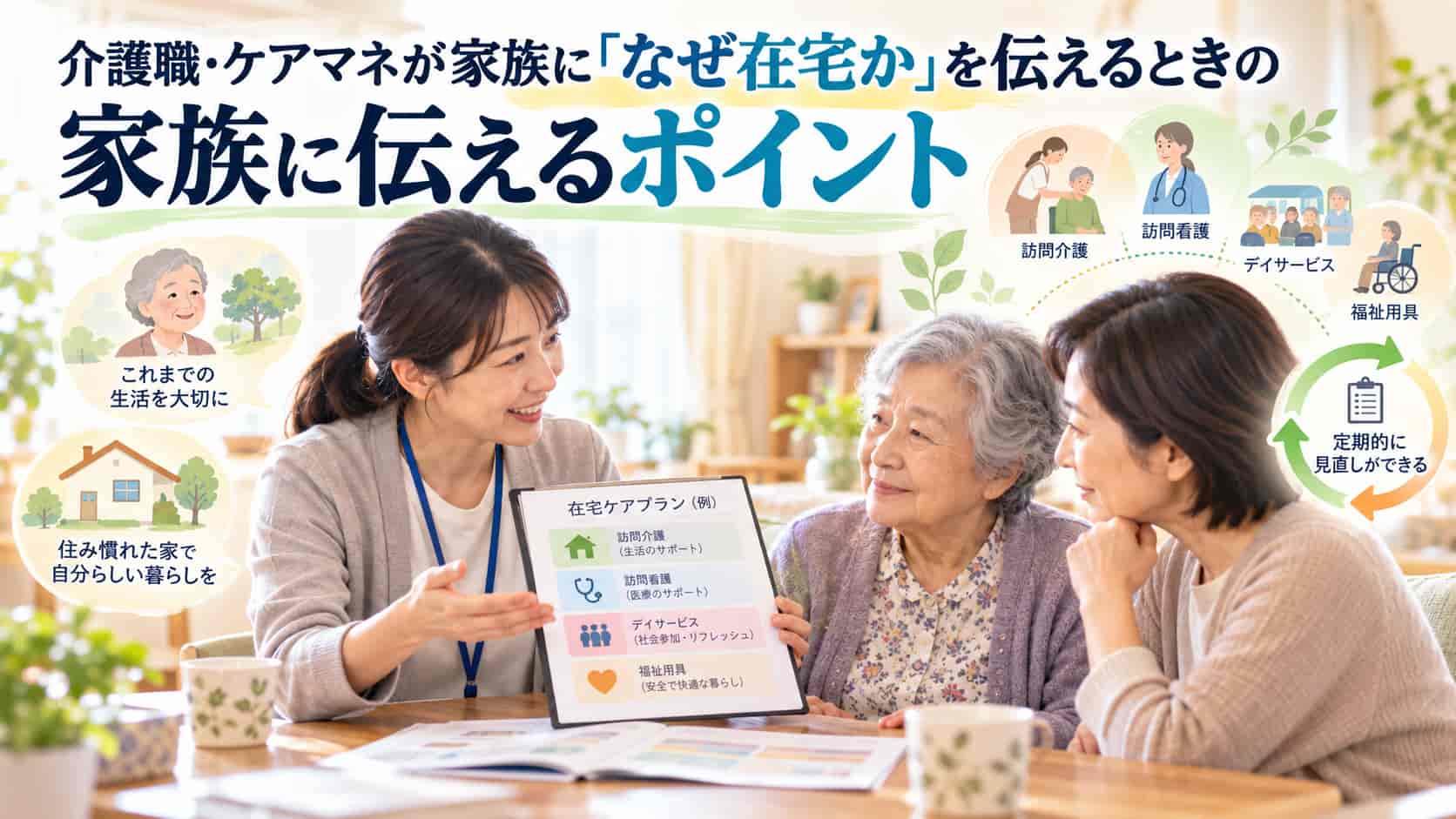 介護職・ケアマネが家族に「なぜ在宅か」を伝えるときのポイント